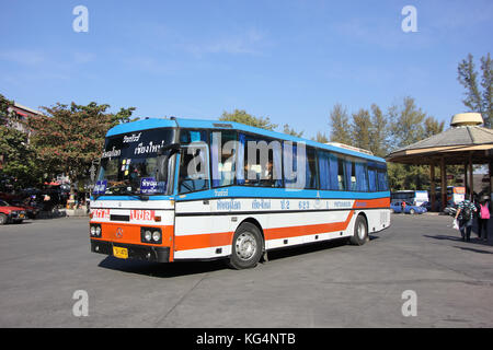 Chiang Mai, Thaïlande - 10 janvier 2016 : la compagnie vintour. route phitsanulok et chiangmai. photo à la gare routière de Chiangmai. Banque D'Images