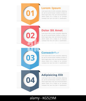 Éléments de conception infographiques avec place pour les nombres (étapes ou options), texte et illustration vecteur eps10 Banque D'Images