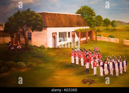 La peinture dans le château de Bonne Espérance, Cape Town, Afrique du Sud Banque D'Images