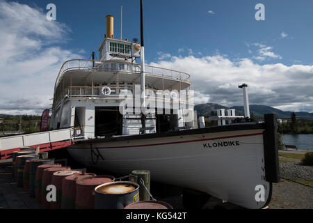 SS Klondike, bateau à vapeur, bateau à aubes, fleuve Yukon, Whitehorse (Yukon), Canada Banque D'Images