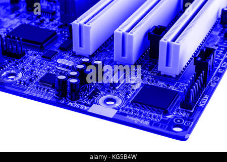Emplacement du connecteur de carte mère PCI dans ton pc macro. Banque D'Images