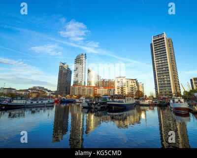 Poplar Marina - Londres, Angleterre Banque D'Images