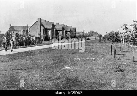 Voir l'historique du village d'Harwell et aere harwell en noir et blanc Banque D'Images