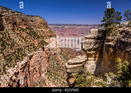 États-Unis, Arizona, parc national du Grand Canyon, plateau sud, sentier Bright Angel Banque D'Images