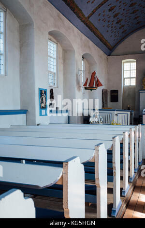 Vue de l'intérieur de l'église de l'abbaye sur l'île de Hiddensee, Allemagne Banque D'Images