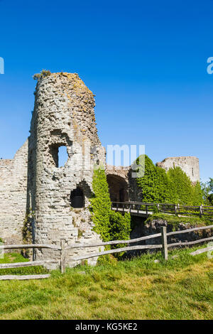 L'Angleterre, l'East Sussex, pevensey, pevensey bay, château de Pevensey Banque D'Images