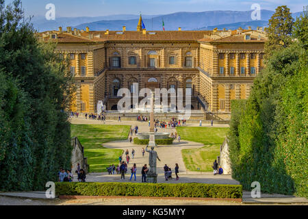 Italie, Toscane, Florence, Palazzo Pitti et les jardins de Boboli Banque D'Images