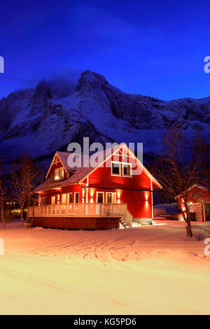 Village de Mefjordvær, île de Senja, Norvège Banque D'Images