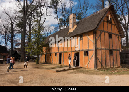 L'établissement de Jamestown en Virginie Banque D'Images