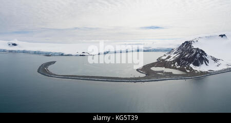 Panorama de l'antenne de Yankee Harbour, l'Antarctique Banque D'Images
