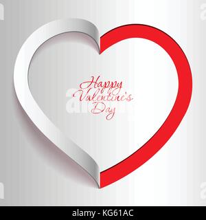 Coupe coeur réaliste à court de papier. La Saint Valentin ou fond vecteur de mariage Illustration de Vecteur