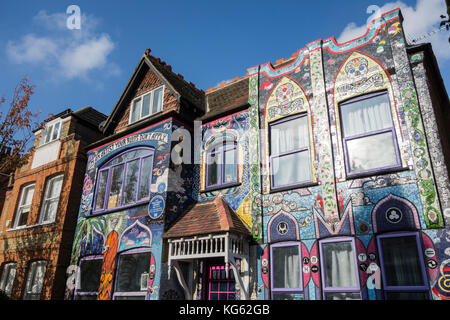 La façade extérieure de la baronne von Reichardt's traitement merveilleux Chambres à Chiswick, à l'ouest de Londres, Royaume-Uni. Banque D'Images