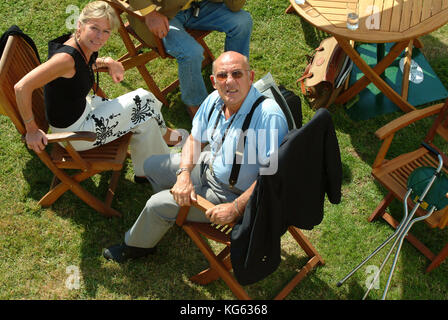 Stirling Moss et Lady Susie Moss au Festival de la vitesse, du bon bois ,England UK 2004 Banque D'Images