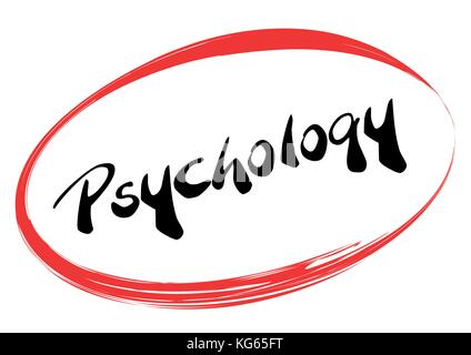 Psychologie encerclée en rouge Illustration de Vecteur