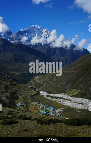 Village d'en haut, periche camp de base de l'everest trek de dingboche à lobuche , Népal Banque D'Images