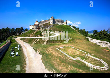 À l'intérieur de la citadelle de rasnov brasov, cour, Roumanie Banque D'Images