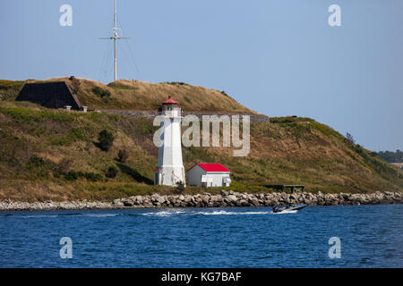 Halifax, Canada - le 29 août 2017 : Georges Island situé dans le port de Halifax est un lieu historique national du Canada. Banque D'Images