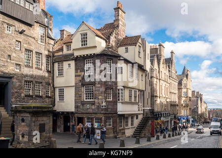 John Knox House, la maison de John Knox, historique du xvie siècle, Édimbourg, Écosse, Royaume-Uni Banque D'Images