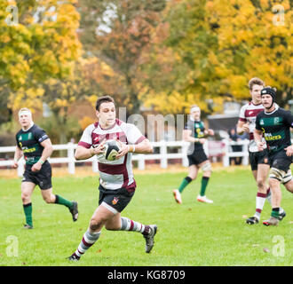 Brentwood, Essex, Royaume-Uni. 4 novembre, 2017. brentwood Rugby Club (27) vs north walsham rfc (10) joué à Brentwood. crédit : Ian Davidson/Alamy live news Banque D'Images