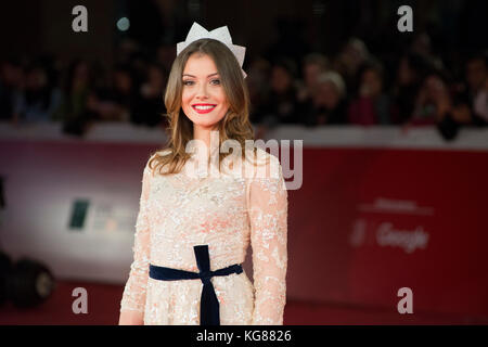 Rome, Italie. 5 novembre, 2017. Rome, Italie. 08Th Nov, 2017. Miss Italia 2017, Alice Rachele Arlanch, fréquentant le tapis rouge lors de la 12e Festival du Film de Rome : Silvia Crédit Gerbino/Alamy Live News Crédit : Silvia Gerbino/Alamy Live News Banque D'Images