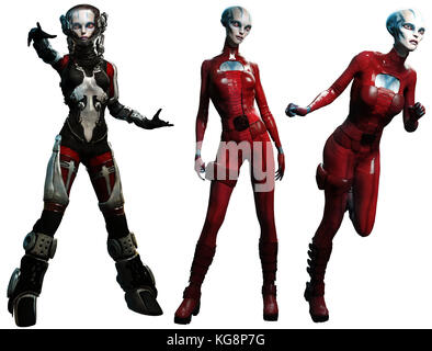 Femmes extraterrestres Banque D'Images