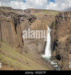 Islande cascade litlanesfoss Banque D'Images