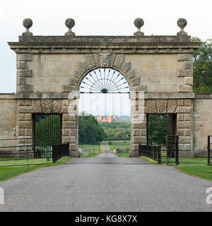 La cathédrale de Ripon Fountains Abbey stoodley Park gate arch Banque D'Images