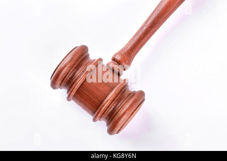 Droit de juge wooden gavel. Banque D'Images