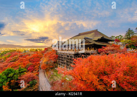 Temple Kiyomizu-dera à Kyoto, Japon Banque D'Images