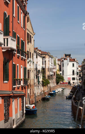 Ville de Venise en Italie. vue pittoresque de la Rio de canal San Vio vue du ponte de la calcina pont. Banque D'Images