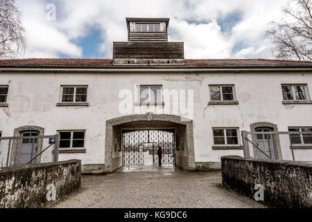 Camp de concentration de Dachau - portes d'entrée Banque D'Images