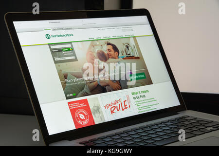 Milan, Italie - 10 août 2017 : premier site de la Banque nationale. C'est une filiale de First National du Nebraska. Il est reconnu comme le plus grand privé Banque D'Images