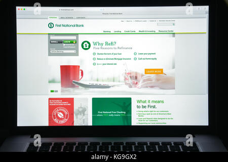 Milan, Italie - 10 août 2017 : premier site de la Banque nationale. C'est une filiale de First National du Nebraska. Il est reconnu comme le plus grand privé Banque D'Images