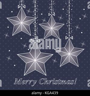 Carte de Noël vecteur conception avec étoile Illustration de Vecteur