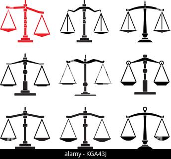Vector set d'icônes échelles droit Illustration de Vecteur