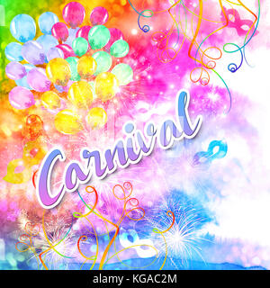 Aquarelle cranival abstract background Banque D'Images