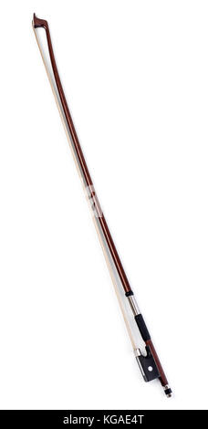 Archet de violon isolé sur fond blanc avec clipping path Banque D'Images