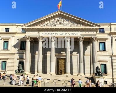 Congreso de los Diputados, le Congrès des Députés, Parlement, Madrid, Espagne Banque D'Images