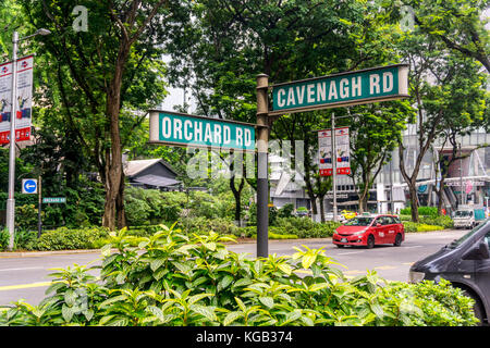 Orchard Road (rue commerçante) Banque D'Images