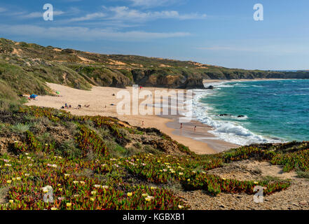 Almograve, côte ouest de l'Alentejo, Portugal Banque D'Images