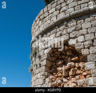 Dommages à la coquille depuis la Seige de Dubrovnik sur le fort Imperial au sommet du Mont SRD, Dubrovnik, Croatie, Europe Banque D'Images