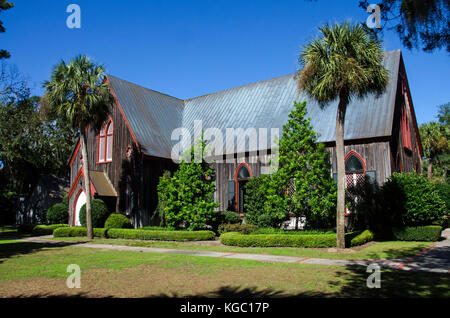 Église historique de la Croix à Bluffton, Caroline du Sud. Banque D'Images