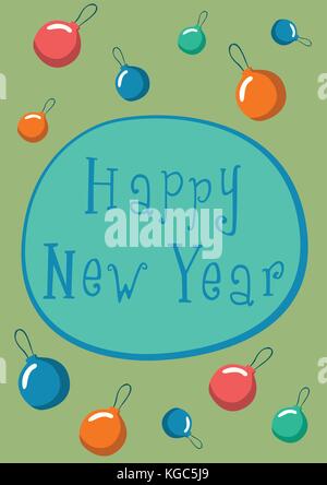 Bonne année carte de voeux Illustration de Vecteur