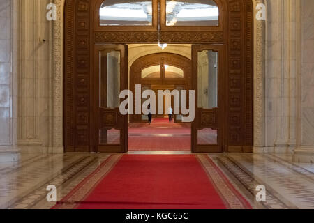 Bucarest, Roumanie. Le Palais du Parlement. Banque D'Images