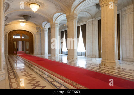 Bucarest, Roumanie. Le Palais du Parlement. Banque D'Images