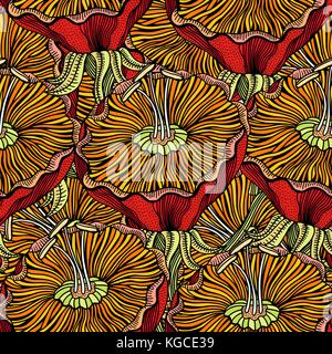 Motif fleurs décoratives carte transparente vecteur illustration doodle plantes drôle Illustration de Vecteur