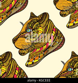 Transparente de couleur motif tigre. vector illustration libre Illustration de Vecteur