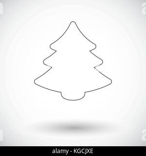 Arbre de Noël. Vecteur icône pour télévision liés aux applications mobiles et Web. Il peut être utilisé comme logo -, le pictogramme, l'icône, l'élément infographique. Vector Illu Illustration de Vecteur