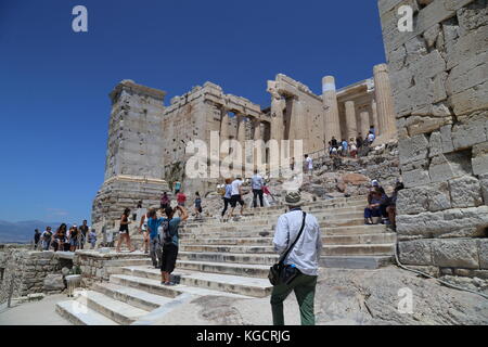 Acropole d'Athènes - Propylaea Banque D'Images