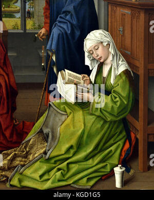 (-De-la-Madeleine Marie Madeleine ) Lecture 1438 Rogier van der Weyden (Roger de La Pasture ) 1399 - 1464) était un peintre dont l'Russisch précoce fonctionne survivant se composent principalement de triptyques religieux, Néerlandais, aux Pays-Bas. Banque D'Images